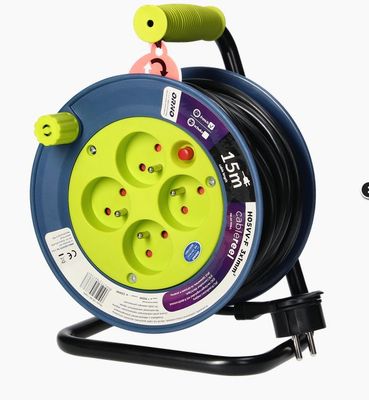 Predlžovací prívod ORNO OR-AE-1339/L, 15m, 4x zásuvka, H05VV-F 3x1 PVC