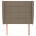vidaXL Čelo postele so záhybmi sivohnedé 103x23x118/128 cm látka