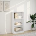 vidaXL Knižnica biela 60x24x109 cm kompozitné drevo