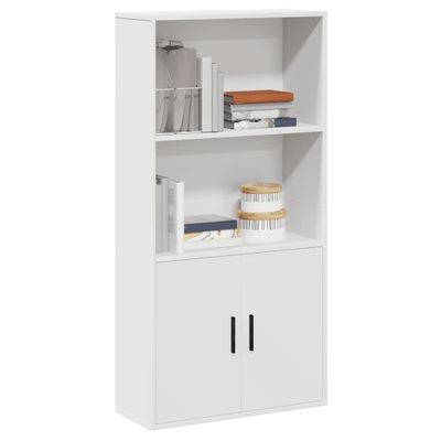 vidaXL Knižnica biela 60x24x120 cm kompozitné drevo