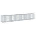 vidaXL Gabiónový kôš s krytom 650x100x100 cm pozinkované železo