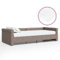 vidaXL Pohovka s matracom USB sivohnedá látková 90x200 cm