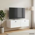 vidaXL Nástenná TV skrinka 98 x 41 x 30 cm Biela s vysokým leskom