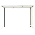 vidaXL Pergola s nastaviteľnou strechou krémovo-biela 3x3 m oceľová