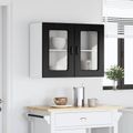 vidaXL Dvierka na umývačku Kalmar Čierny dub 80 x 31 x 60 cm