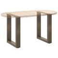 vidaXL Nohy konferenčného stolíka v tvare U, 2 ks, prírodná oceľ, 28 x (42-43) cm, oceľ