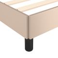 vidaXL Posteľný rám s čelom kapučínový 140x200 cm umelá koža