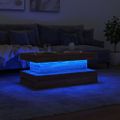 vidaXL Konferenčný stolík s LED osvetlením hnedý dub 90x50x40 cm