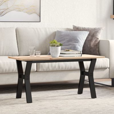 vidaXL Konferenčný stolík v tvare Y 100x50x45 cm borovica a oceľ