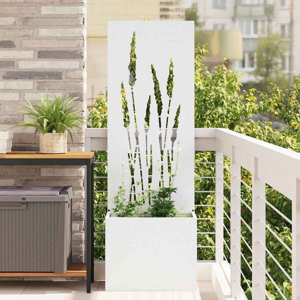 vidaXL Záhradná clona na súkromie Rezací Biela 50 x 150 cm