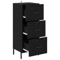 vidaXL Servírovacia skriňa Čierny dub 34 x 34.5 x 90 cm