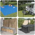 vidaXL Plachta s očkami Svetlosivá 4 x 5 m 90 gsm PE