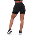 Dámske bežecké šortky 2in1 Pulse Black - GymBeam, veľkosť S, veľkosť oblečenia S