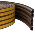 vidaXL Samolepiaca tesniaca páska na okno Hnedá 9 x 6 mm 12 m
