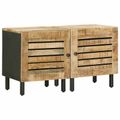 vidaXL Nočný stolík 2 ks Prírodná 40 x 33 x 46 cm Masívne mango drevo