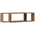 vidaXL Stenné police 2 ks Staré drevo 80 x 15 x 26 cm Kompozitné drevo