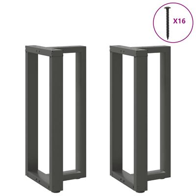 vidaXL Nohy barového stola v tvare T, 2 ks, antracitové, 40x35x(90-91) cm, oceľ