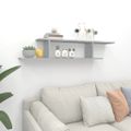 vidaXL Nástenná TV polica sivý dub sonoma 125x18x23cm spracované drevo