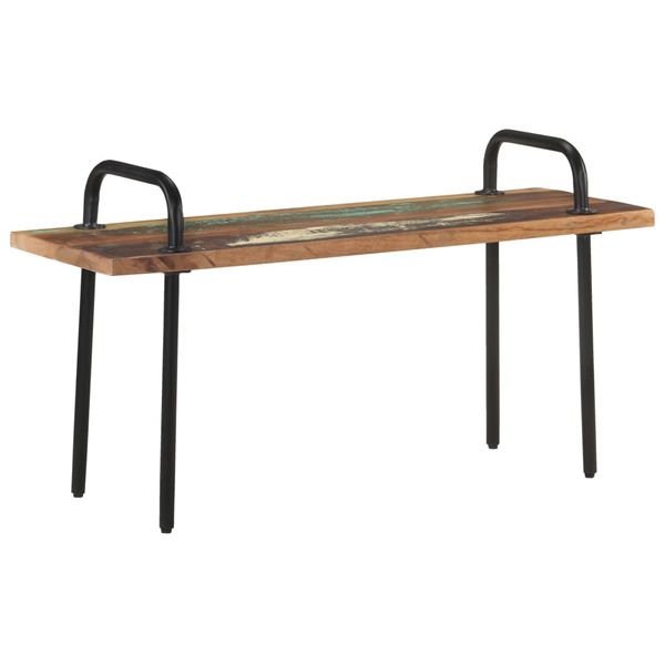 vidaXL Lavička 110 cm recyklovaný masív