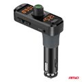 FM vysielač 2×USB-A 1×USB-C microSD 12V 24V AMiO-04653