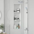 vidaXL Sprchový výklenok Biela 90 x 30 x 9,5 cm Nehrdzavejúca oceľ