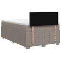 vidaXL Posteľ boxspring s matracom Sivohnedá 120 x 200 cm Látka
