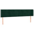 vidaXL Čelo postele s LED tmavozelené 183x16x78/88 cm zamat