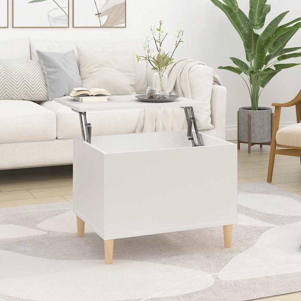 vidaXL Konferenčný stolík biely 60x44,5x45 cm spracované drevo