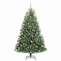 vidaXL Umelý Sklápací Vianočný Stromček Zelená 240 cm PVC a kov