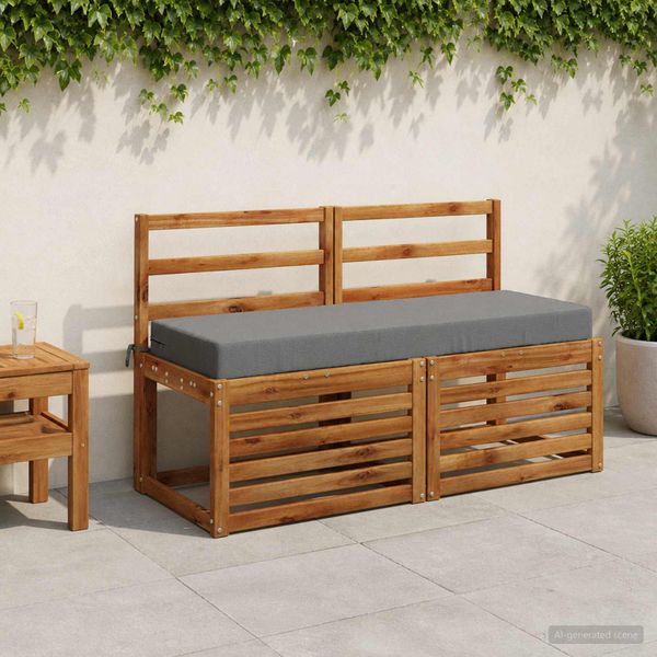 vidaXL Podložka na sedadlo SOEST 100% polyester Sivá 120 x 40 x 10 cm
