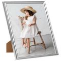 vidaXL Fotorámiky na stôl, koláž 10 ks,strieborné 20x20 cm, MDF