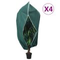 vidaXL Flísové kryty na rastliny so zipsom 4 ks 70 g/m² 1x1,55 m
