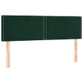 vidaXL Posteľný rám boxsping s matracom tmavozelený 140x190 cm zamat