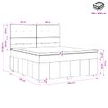vidaXL LED boxspring posteľ s matracom Tmavosivá 160 x 200 cm Látka