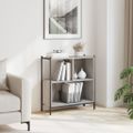 vidaXL Knižnica sivá sonoma 72x28x77,5 cm kompozitné drevo