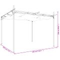 vidaXL Pergola so zaťahovacou strechou krémová 295x292x230 cm