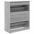 vidaXL Botník sivý sonoma 80x34x96,5 cm kompozitné drevo