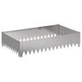 vidaXL Obrubník trávnika 4 ks 100 x 60 x 20 cm Oceľ Strieborná