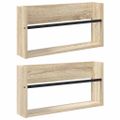 vidaXL Regál na časopisy s poličkou 2 ks Sonoma dub 60 x 12 x 30 cm