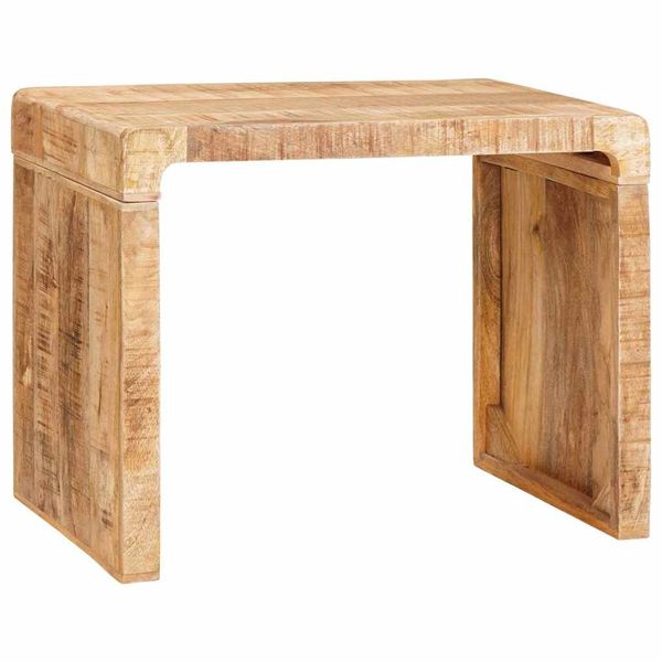 vidaXL Koncový stôl Hnedá 60 x 35 x 46 cm Masívne mango drevo