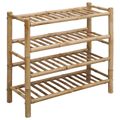vidaXL Regál na topánky 68 x 28 x 63 cm Bambus Prírodná