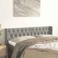 vidaXL Čelo postele so záhybmi bledosivé 163x16x78/88 cm zamat