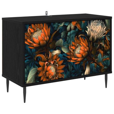 vidaXL TV skrinka LOCHEM 69 x 33 x 50,5 cm Čierny dub Kompozitné drevo