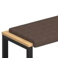 vidaXL Vankúš na lavičku Mikrovlákno Hnedá Hĺbka 35 cm