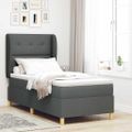 vidaXL Posteľ s pružinovým rámom Tmavo šedá 200 x 80 cm látka