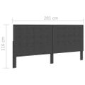 vidaXL Prešívané čelo postele tmavosivé 200x200 cm látkové