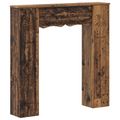 vidaXL Rám krbu Staré drevo 102 x 20 x 102 cm Kompozitné drevo