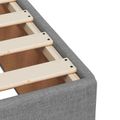 vidaXL Posteľ s boxspringom a matracom a LED Svetlosivá Jednoduchý