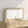 vidaXL Toaletné zrkadlo Sonoma dub 80 x 45 x 18 cm Obdĺžnikový