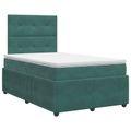 vidaXL Posteľ boxspring s matracom Tmavozelená 120 x 190 cm Zamat